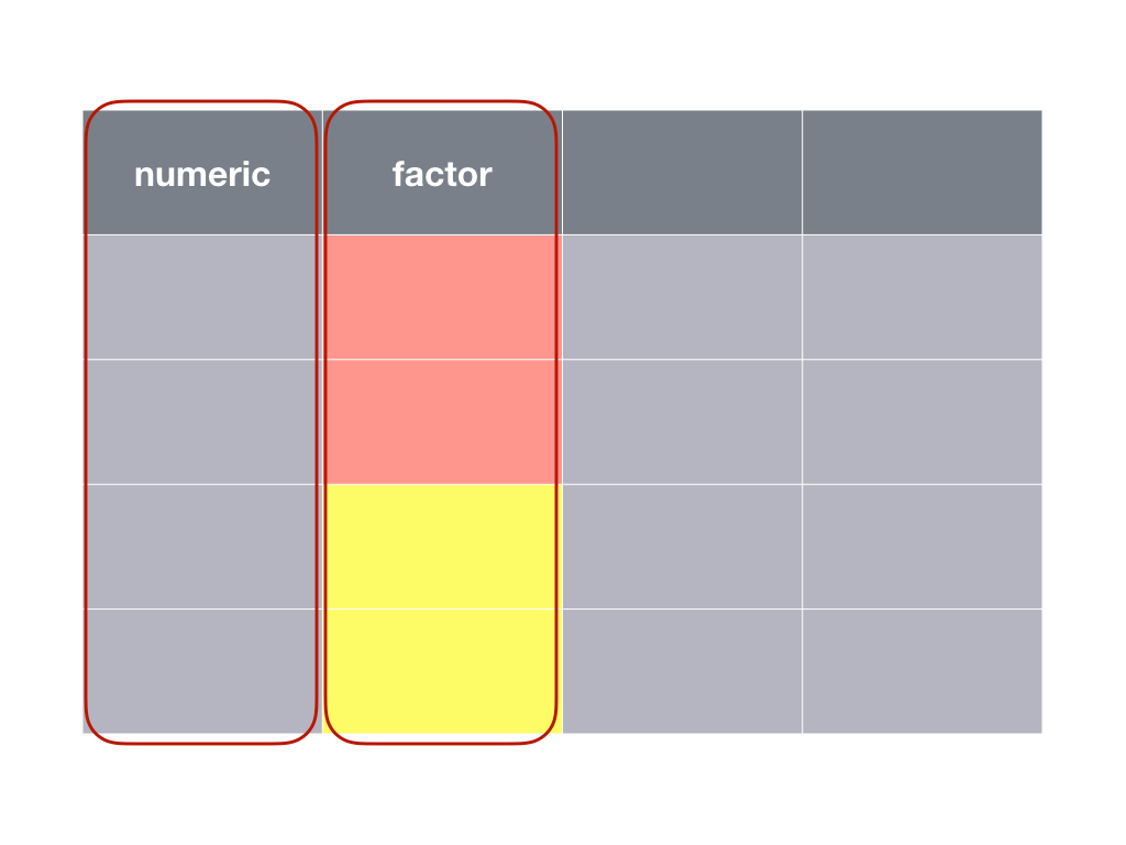 Un test t indépendant nécessite une variable numérique et une variable facteur à deux niveaux.